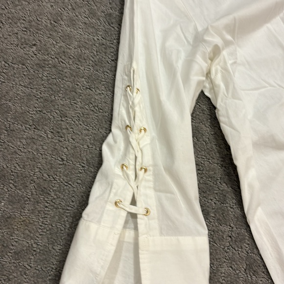 chicos white 3/4th sleeve button up - Picture 3 of 4